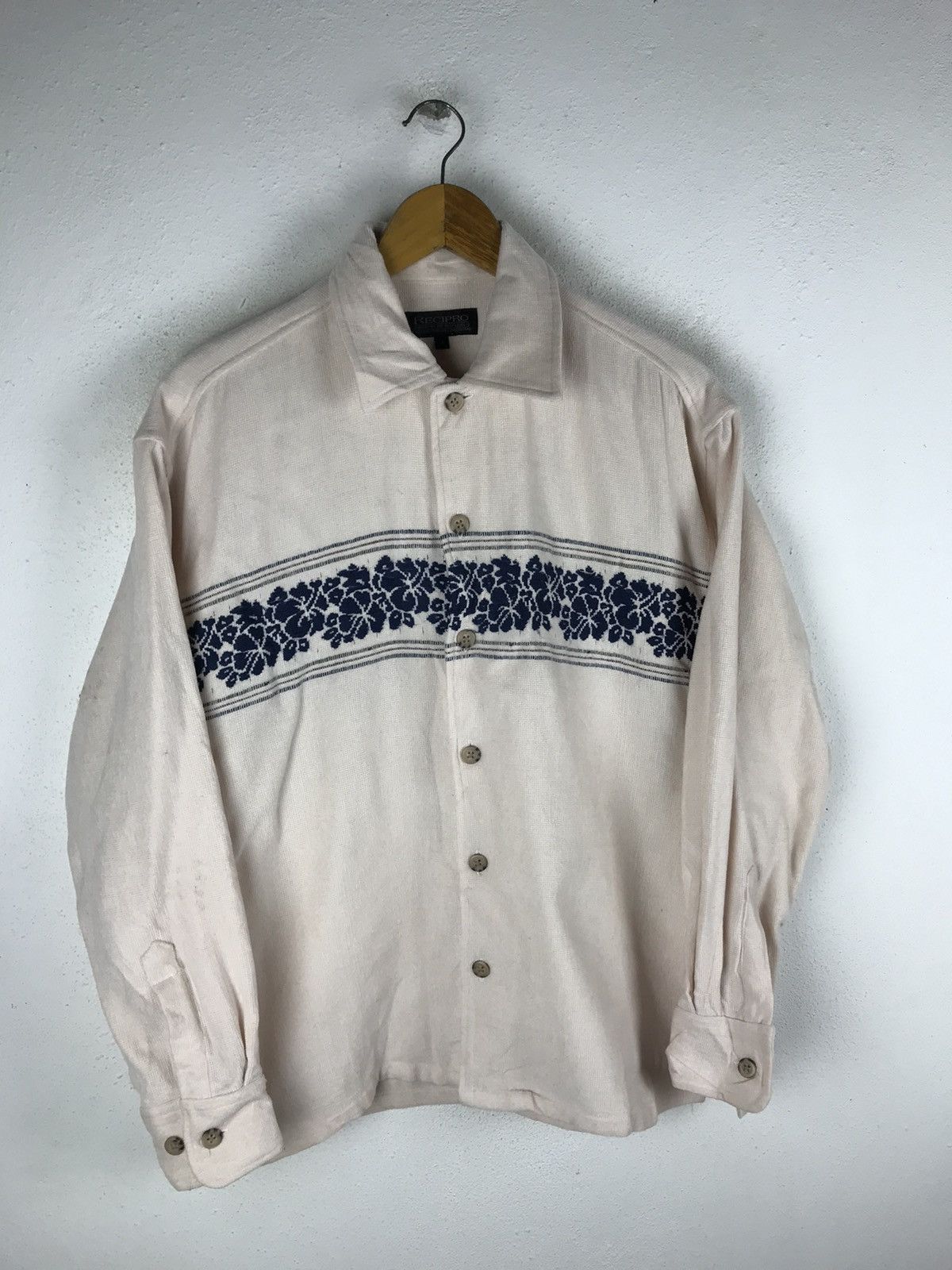 Japanese Brand RECIPRO BUTTON UPS JACKET SURF STYLE Size US M / EU 48-50 / 2 - 3 Thumbnail