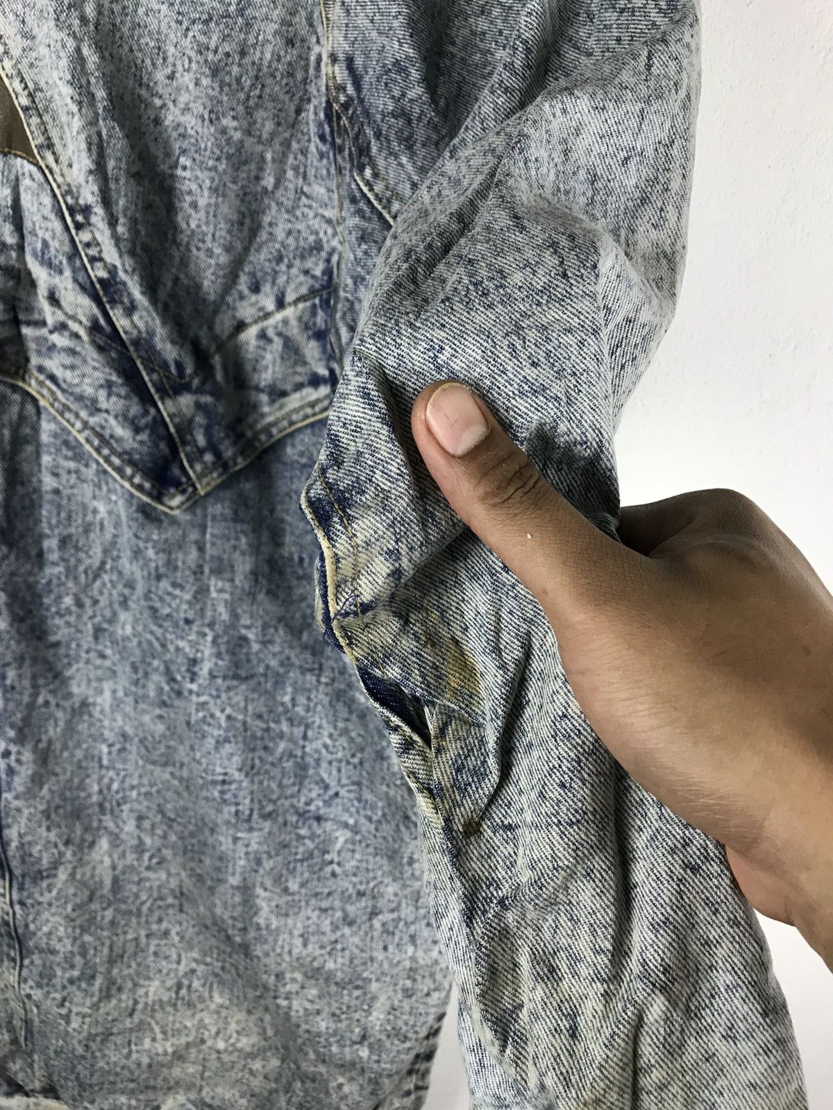 Vintage CURRENT SEEN ACID WASH STYLE OVERJACKET DENIM Size US M / EU 48-50 / 2 - 9 Thumbnail