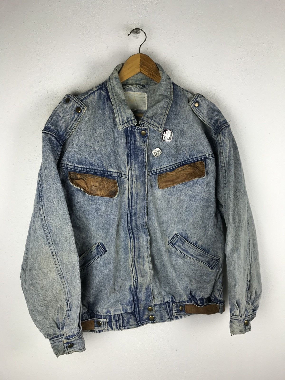 Vintage JEANS FASHION DENIME JACKET ACID WASH STYLE Size US L / EU 52-54 / 3 - 3 Thumbnail