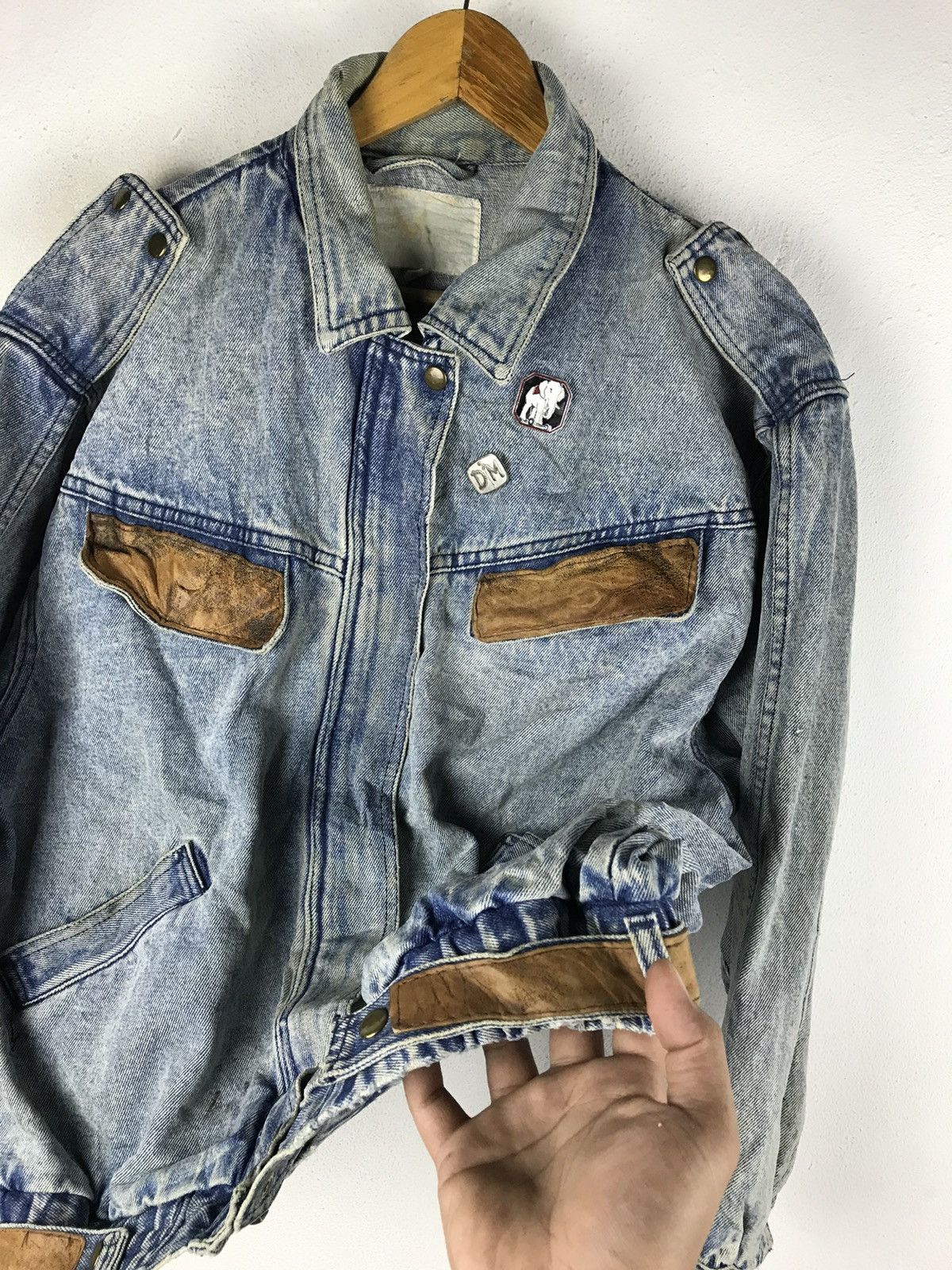 Vintage JEANS FASHION DENIME JACKET ACID WASH STYLE Size US L / EU 52-54 / 3 - 6 Thumbnail