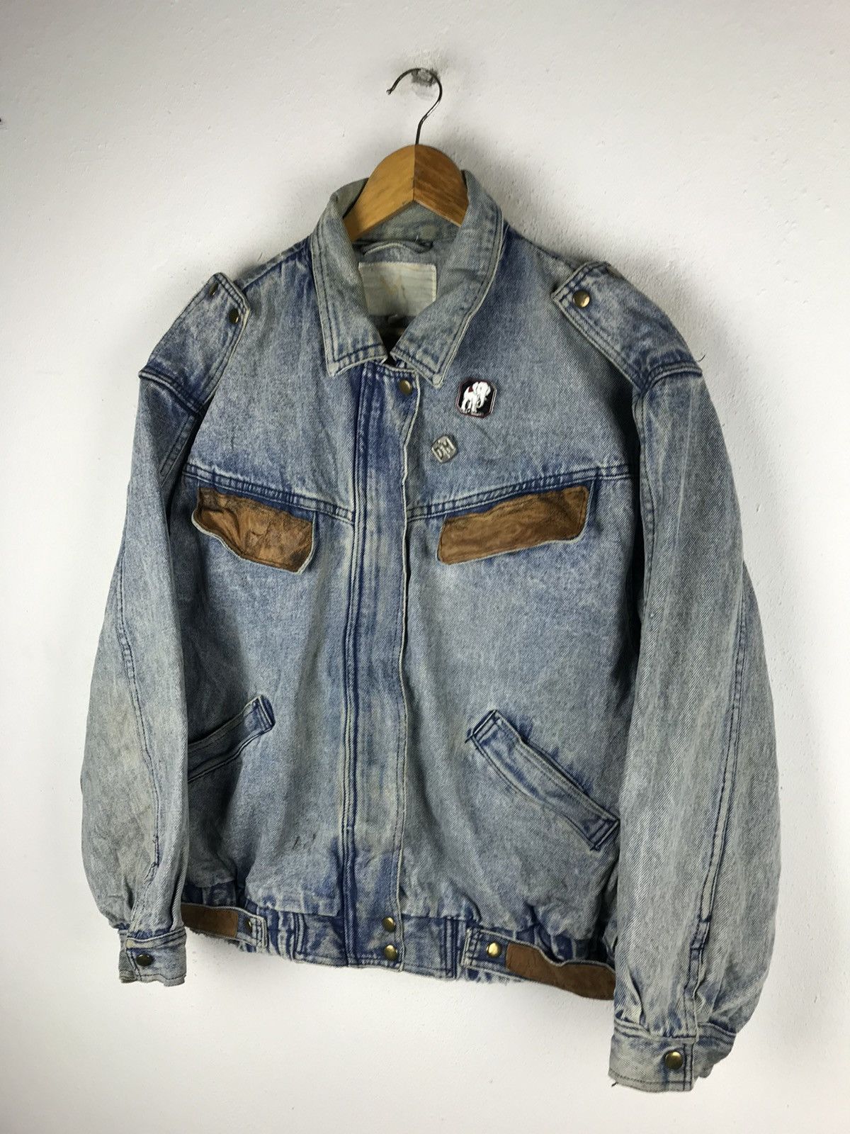 Vintage JEANS FASHION DENIME JACKET ACID WASH STYLE Size US L / EU 52-54 / 3 - 4 Thumbnail