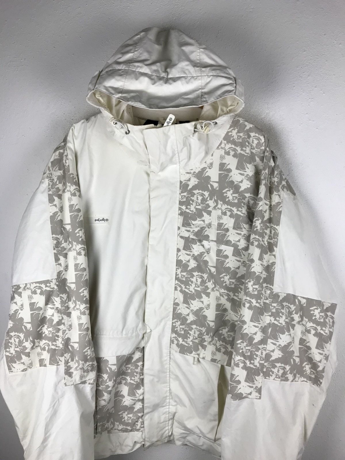 Japanese Brand Remake Earthy EP Snowboard Jacket White/Gray Camo Patchwork Size US L / EU 52-54 / 3 - 6 Thumbnail