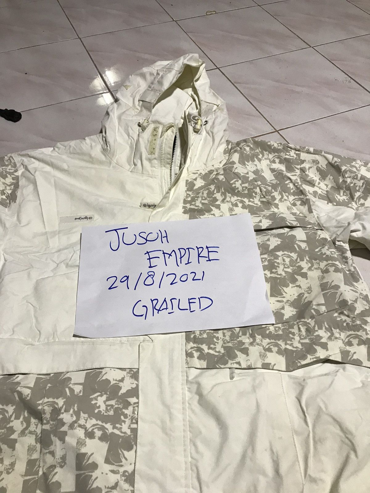Japanese Brand Remake Earthy EP Snowboard Jacket White/Gray Camo Patchwork Size US L / EU 52-54 / 3 - 13 Thumbnail