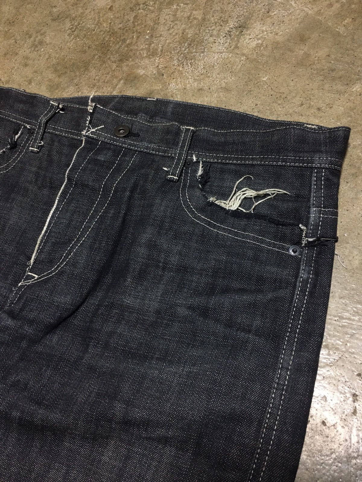 Y's × Yohji Yamamoto Y's Unfinished Denim Pants Size US 34 / EU 50 - 5 Thumbnail