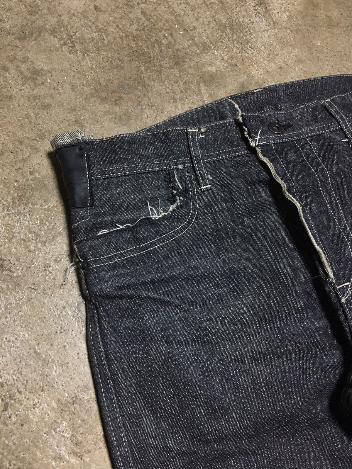 Y's × Yohji Yamamoto Y's Unfinished Denim Pants Size US 34 / EU 50 - 3 Thumbnail