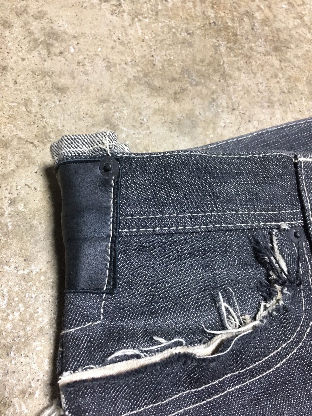 Y's × Yohji Yamamoto Y's Unfinished Denim Pants Size US 34 / EU 50 - 4 Thumbnail
