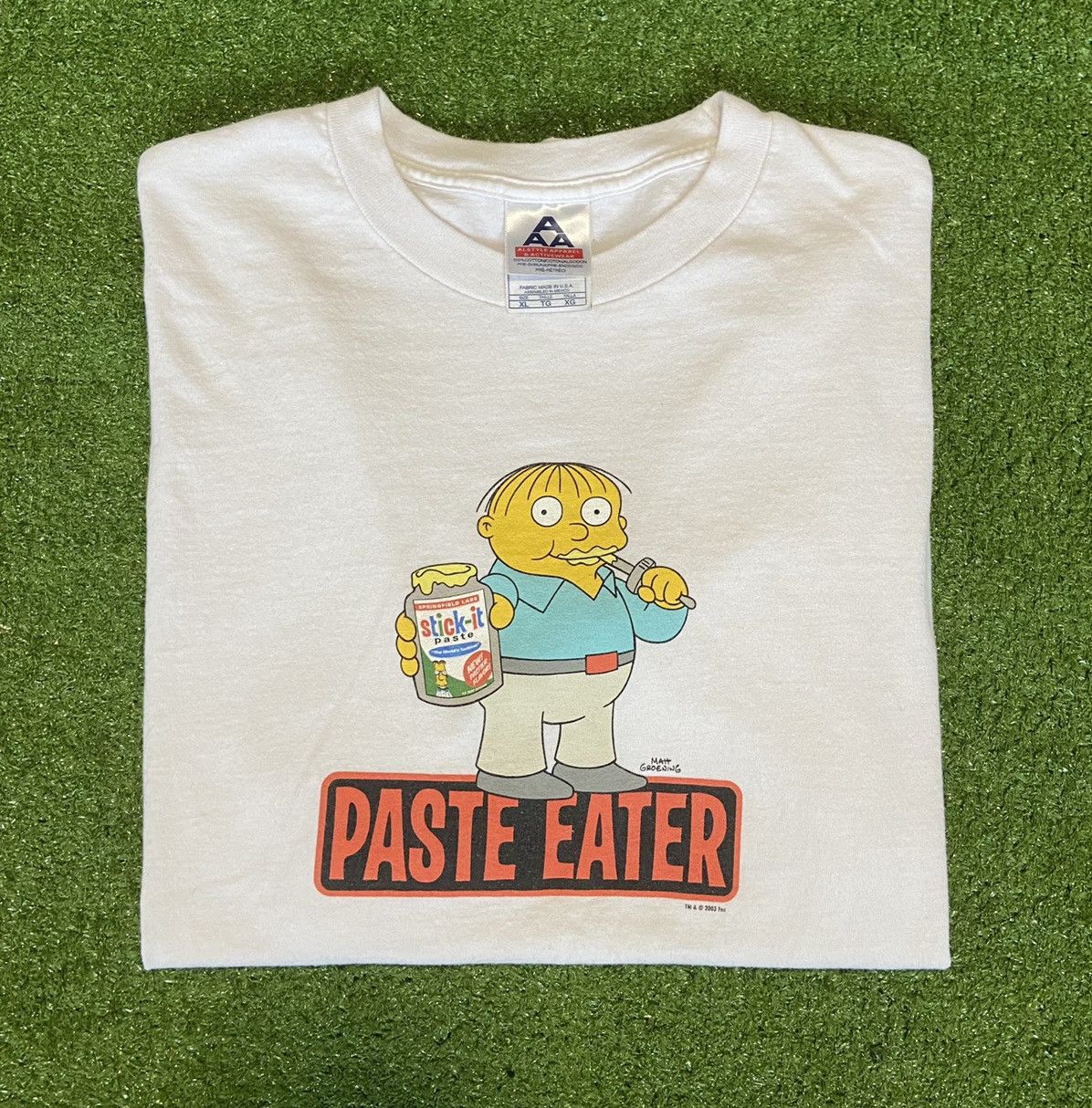 2003 The Simpsons Ralph Wiggum Paste Eater Tee shirt
