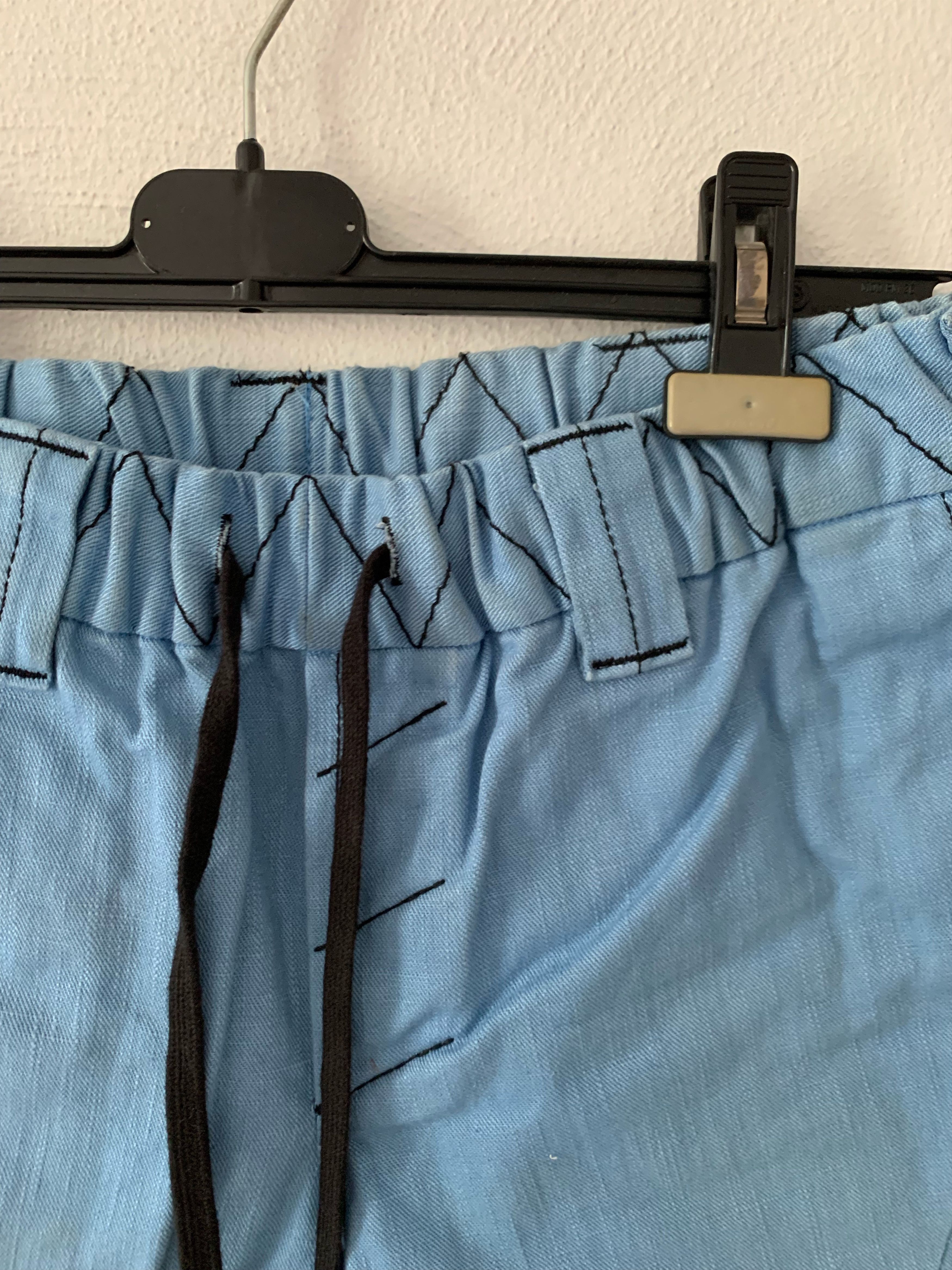Number (N)ine AW08 Blue Cotton Cropped Pants Size US 28 / EU 44 - 4 Thumbnail