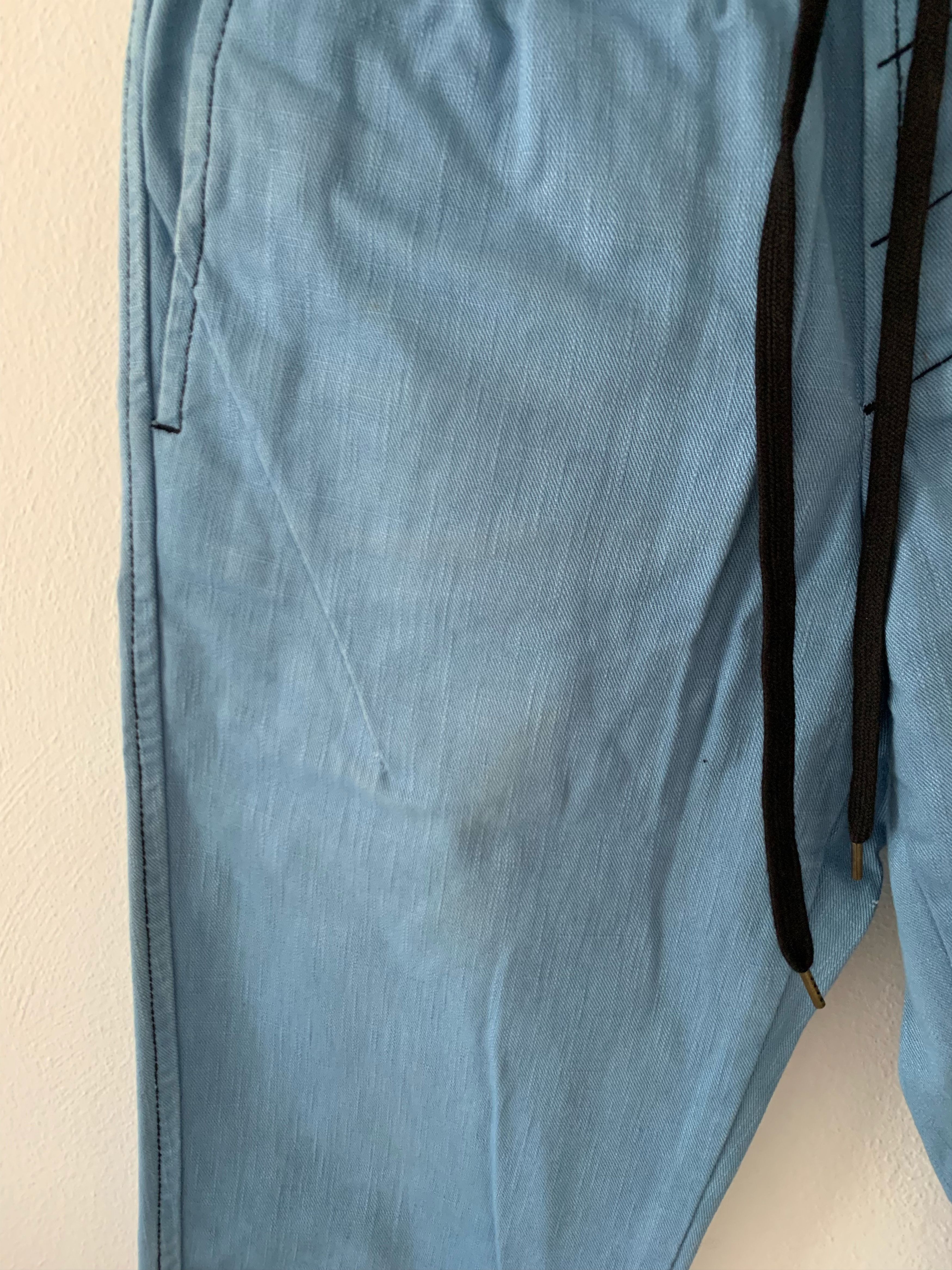 Number (N)ine AW08 Blue Cotton Cropped Pants Size US 28 / EU 44 - 6 Thumbnail