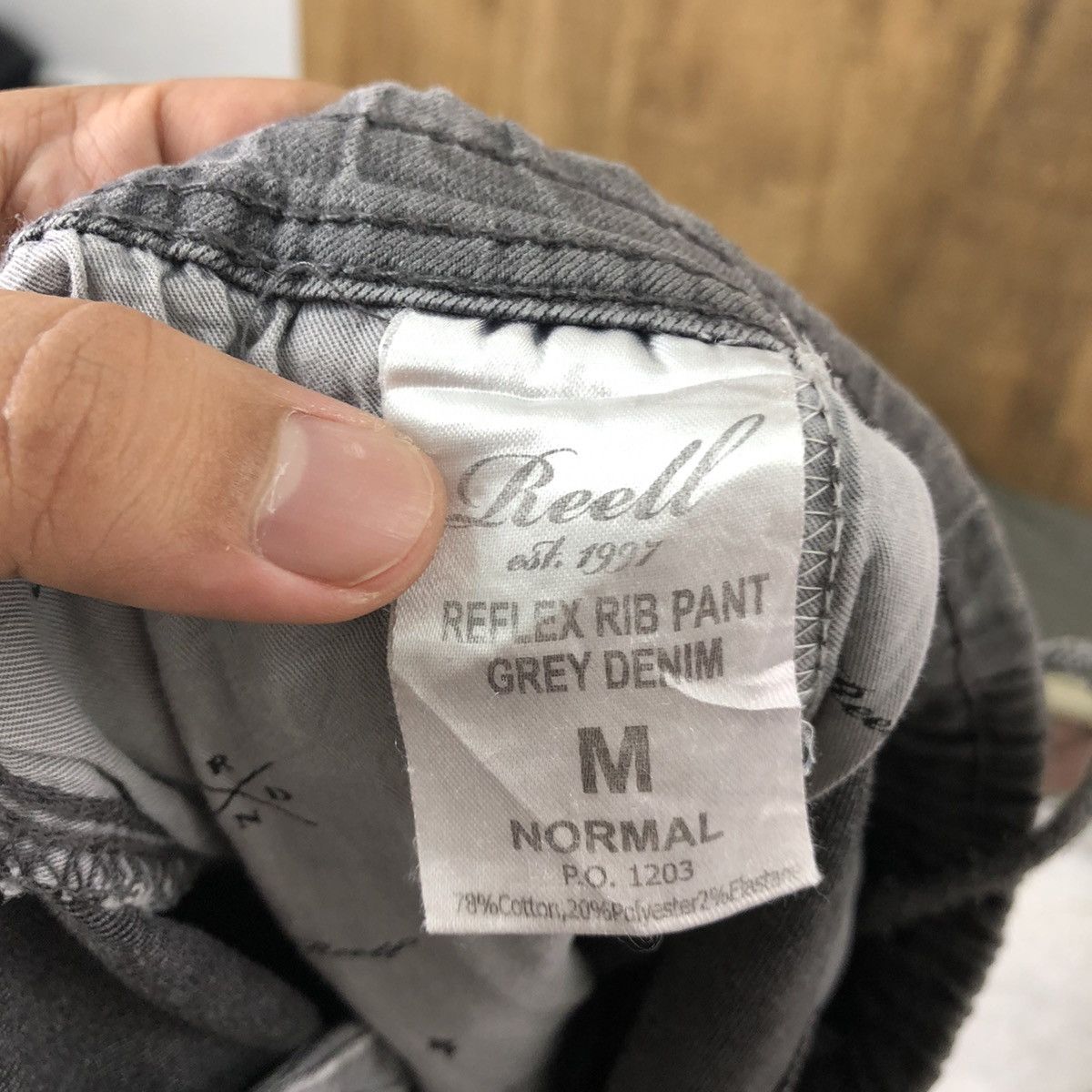 Rlex Denim faded Grey Joggers distressed pants #6306