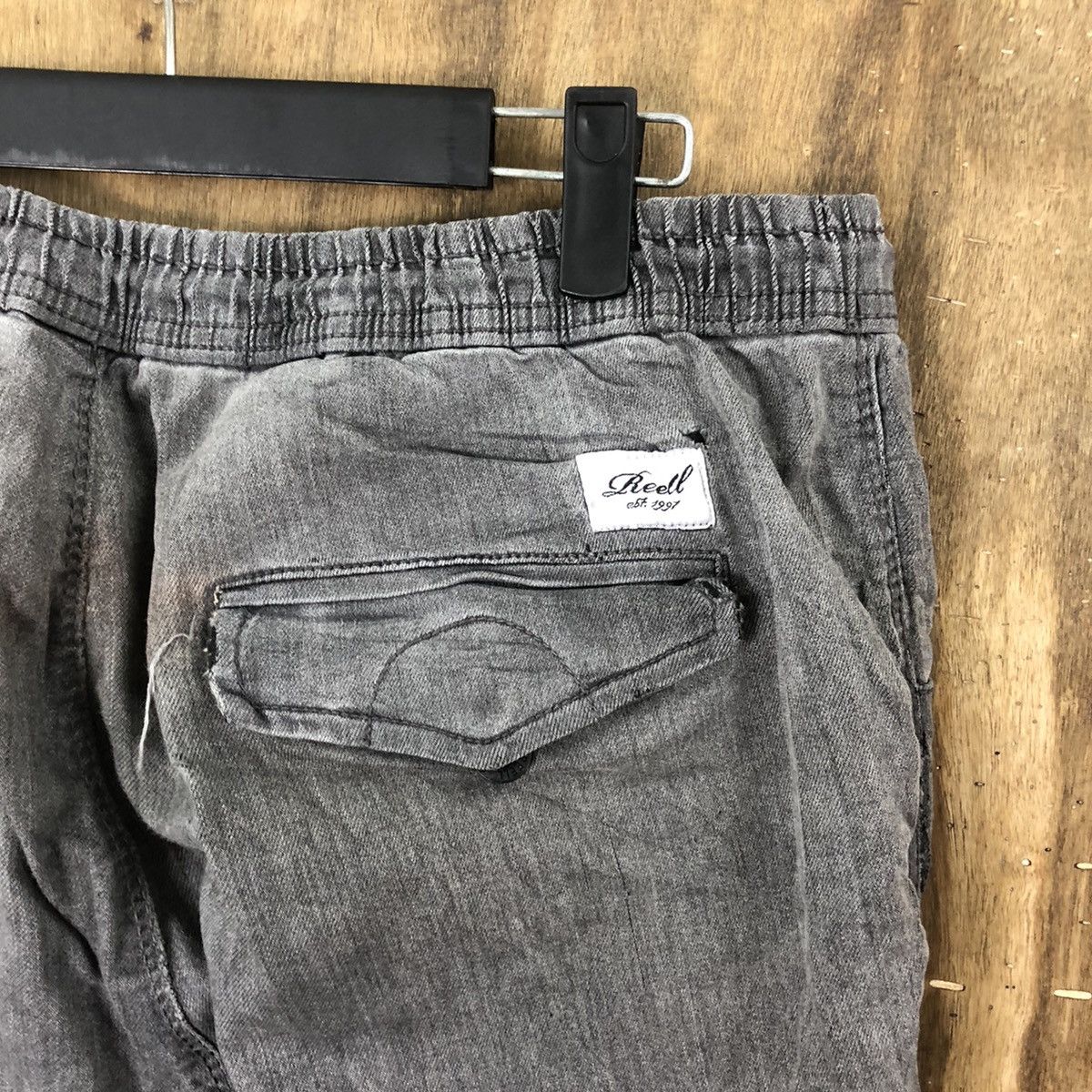 Rlex Denim faded Grey Joggers distressed pants #6306