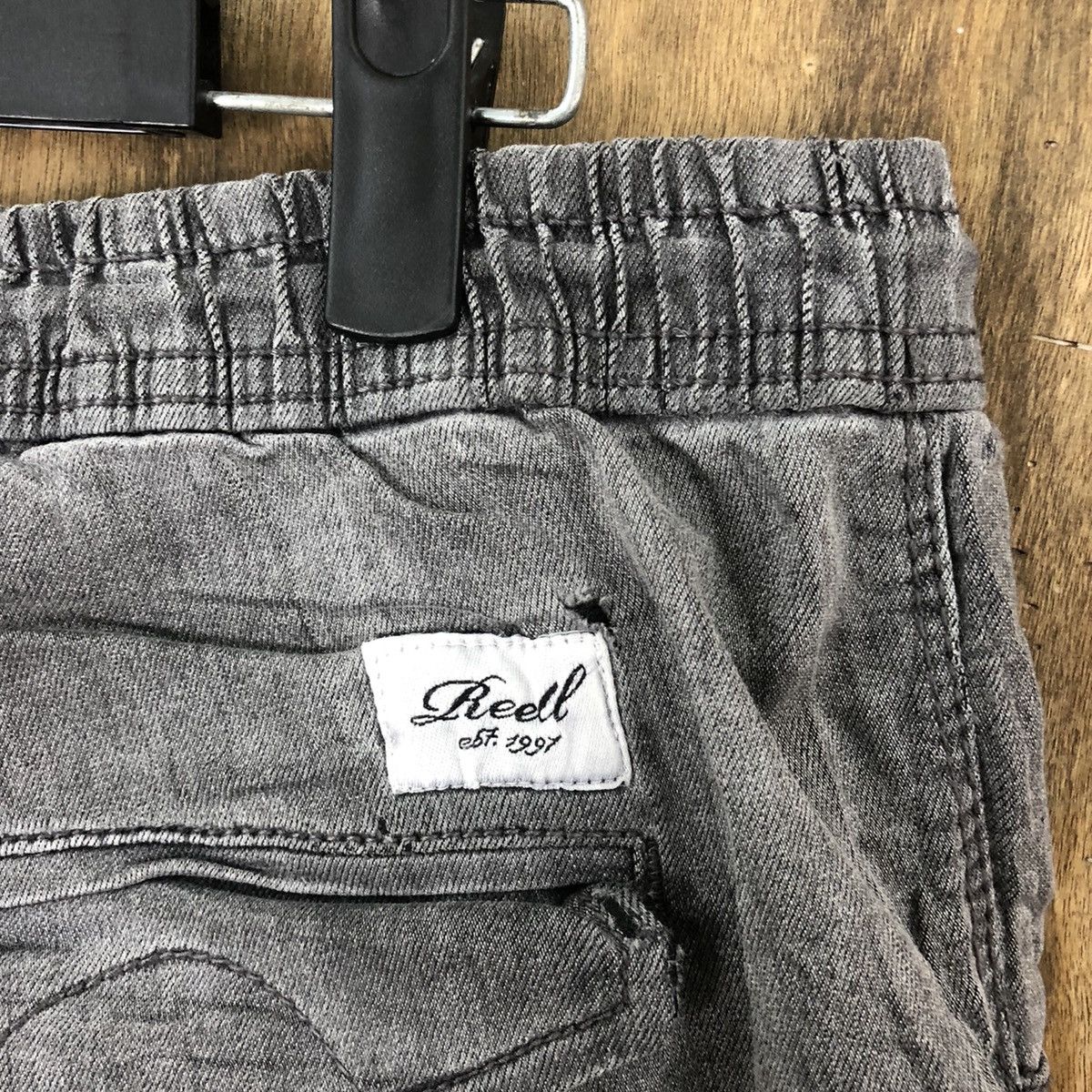 Rlex Denim faded Grey Joggers distressed pants #6306