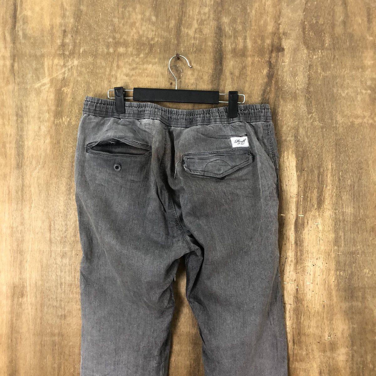 Rlex Denim faded Grey Joggers distressed pants #6306
