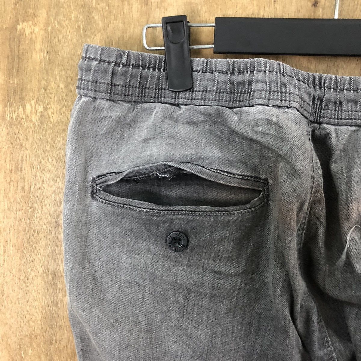 Rlex Denim faded Grey Joggers distressed pants #6306