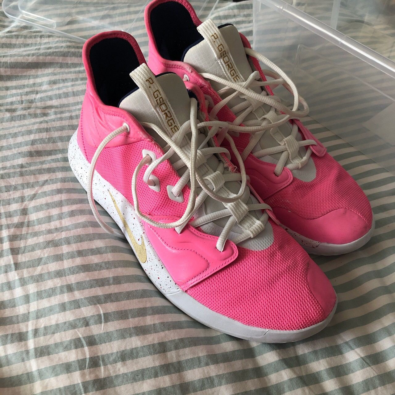 Nike PG 3 Custom Breast Cancer Grailed