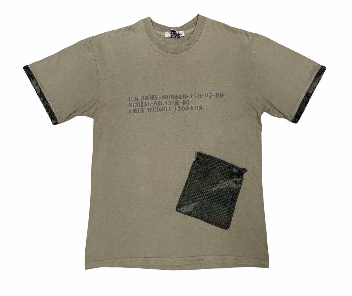U.S ARMY T Shirt Made in Usa with Rare Design x Camo