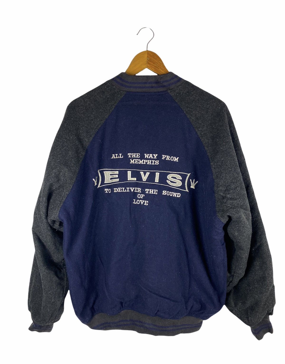 Other ELVIS PRESLEY VARSITY JACKET WOOL FABRIC Size US XL / EU 56 / 4 - 1 Thumbnail