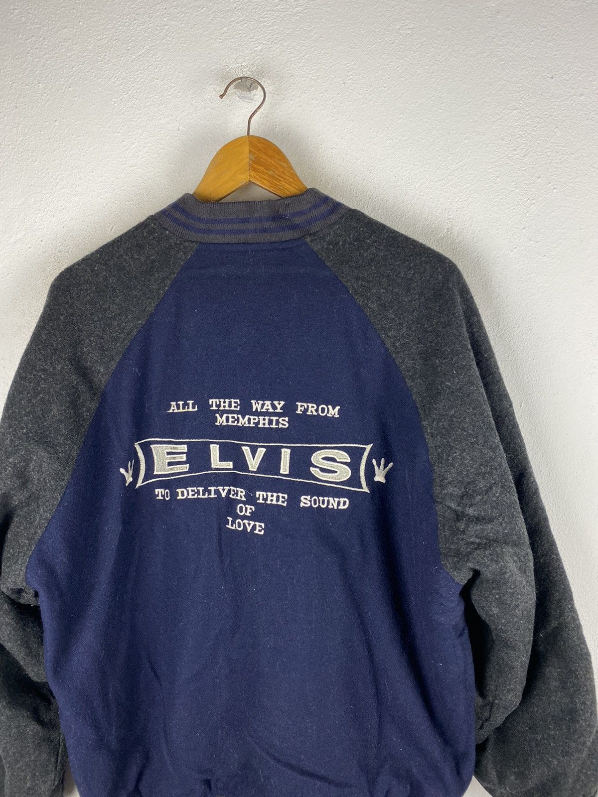 Other ELVIS PRESLEY VARSITY JACKET WOOL FABRIC Size US XL / EU 56 / 4 - 5 Thumbnail