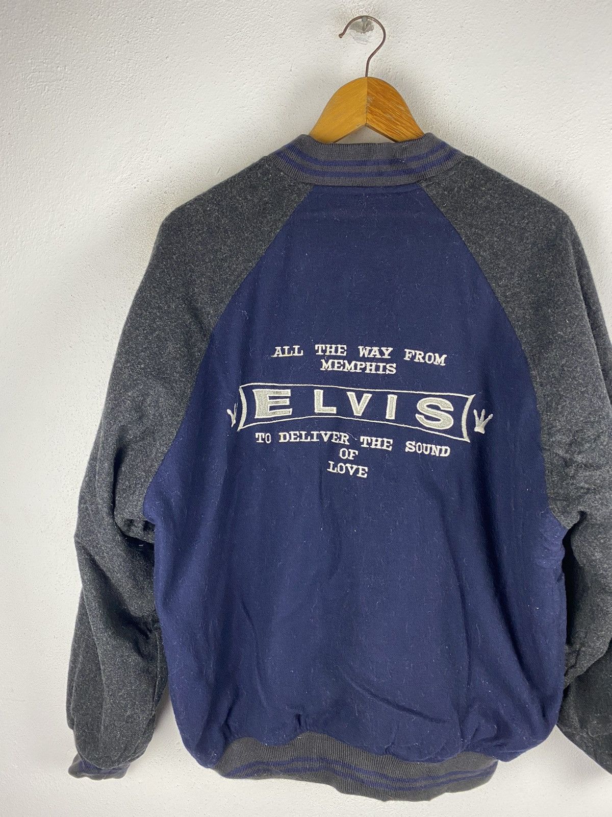 Other ELVIS PRESLEY VARSITY JACKET WOOL FABRIC Size US XL / EU 56 / 4 - 4 Thumbnail