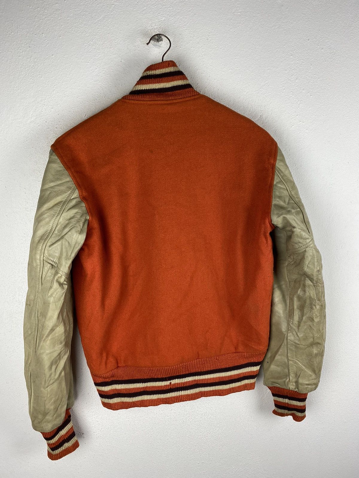 Other VINTAGE 80S VARSITY BASEBALL JACKET LEATHER SLEEVE Size US M / EU 48-50 / 2 - 7 Thumbnail