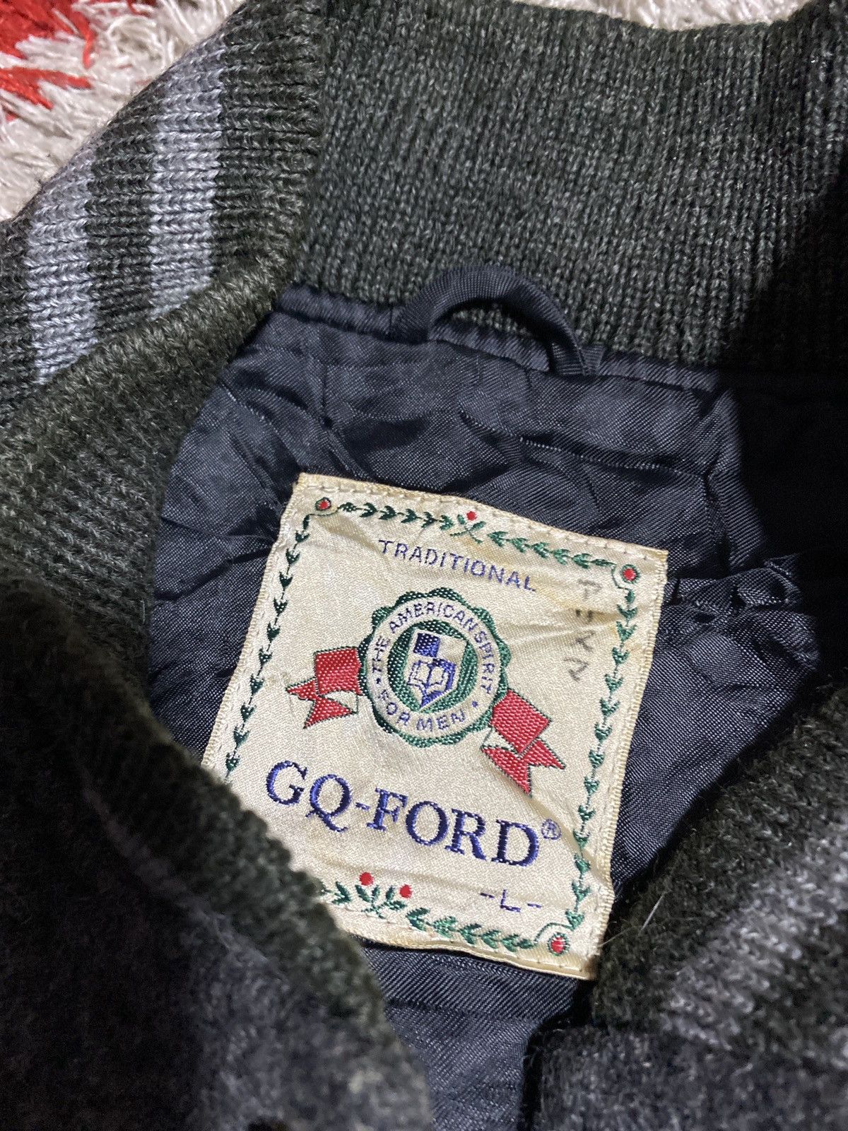 Vintage GQ-FORD VARSITY JACKET WOOL FABRIC Size US L / EU 52-54 / 3 - 6 Thumbnail