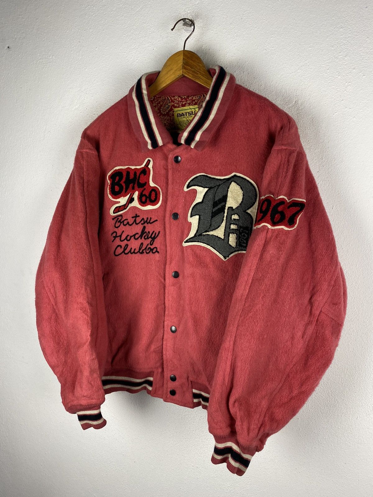 Other MEN-BATSU VARSITY JACKET WOOL FABRIC Size US L / EU 52-54 / 3 - 9 Thumbnail
