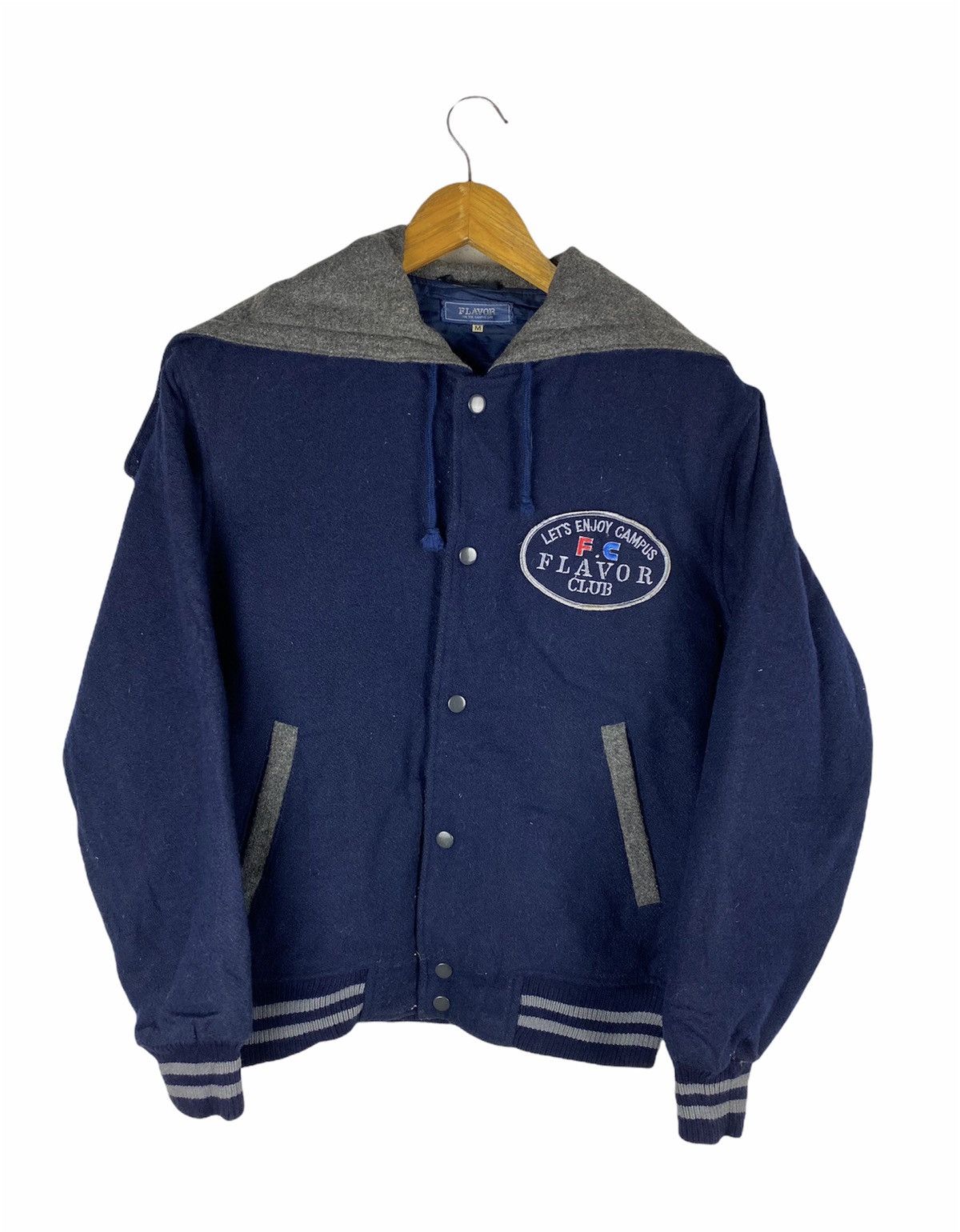 Vintage FLAVOR CLUB VARSITY JACKET WOOL FABRIC Size US M / EU 48-50 / 2 - 1 Thumbnail