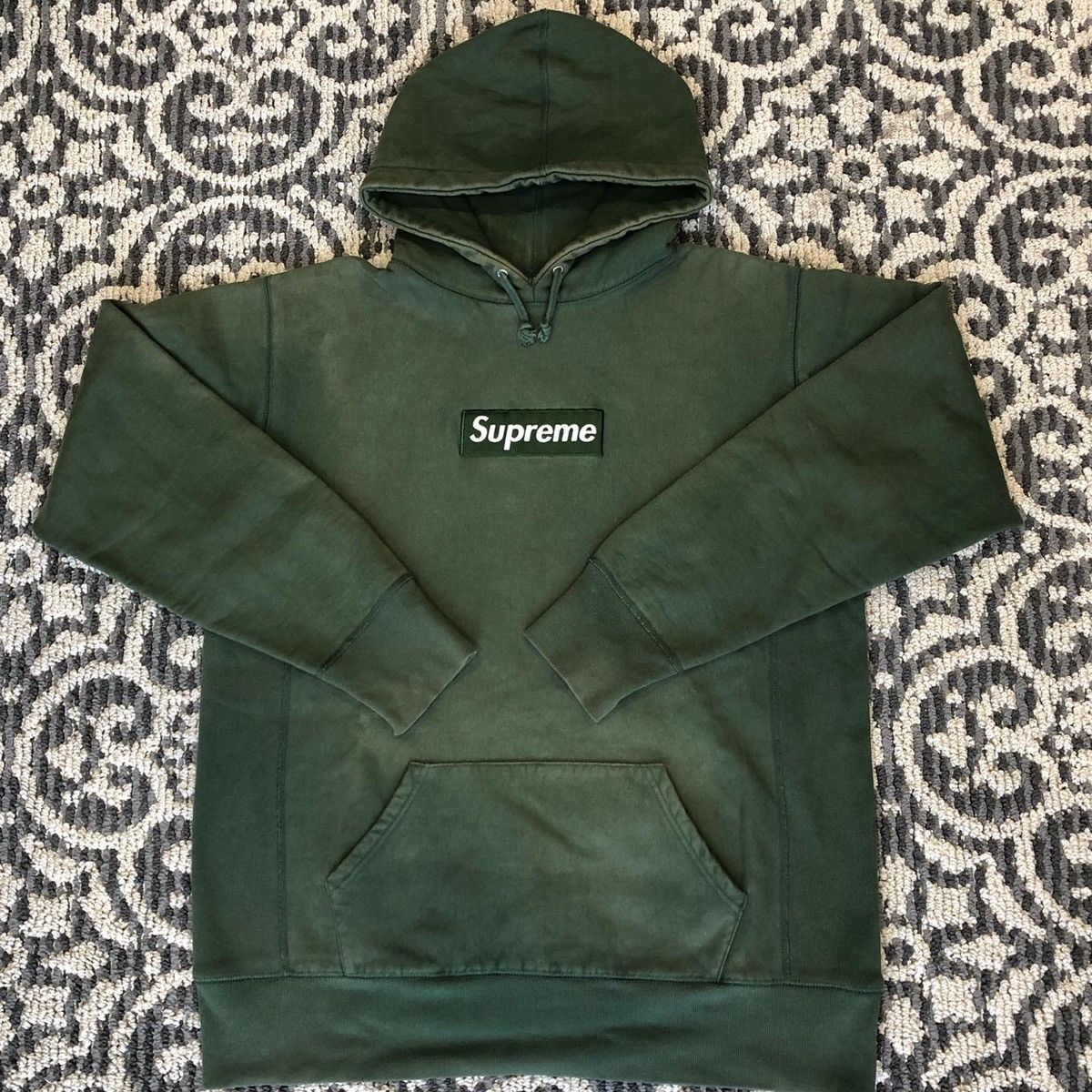 Supreme forest green 2025 box logo hoodie