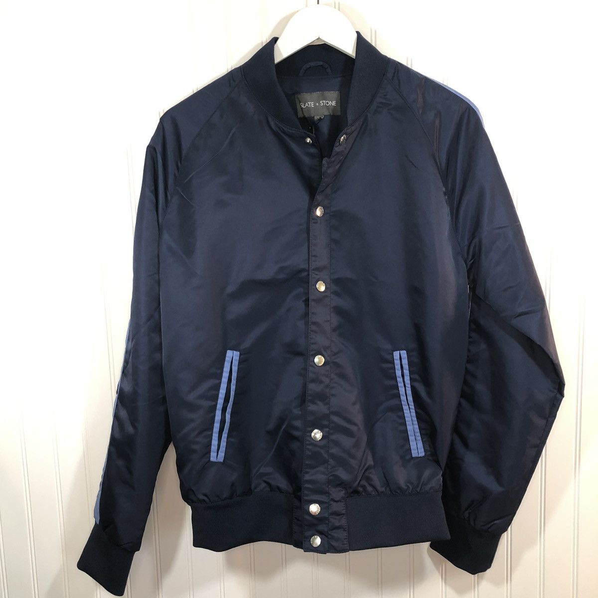 Slate & Stone Slate & Stone Navy Raglan Baseball Jacket Size US M / EU 48-50 / 2 - 1 Thumbnail