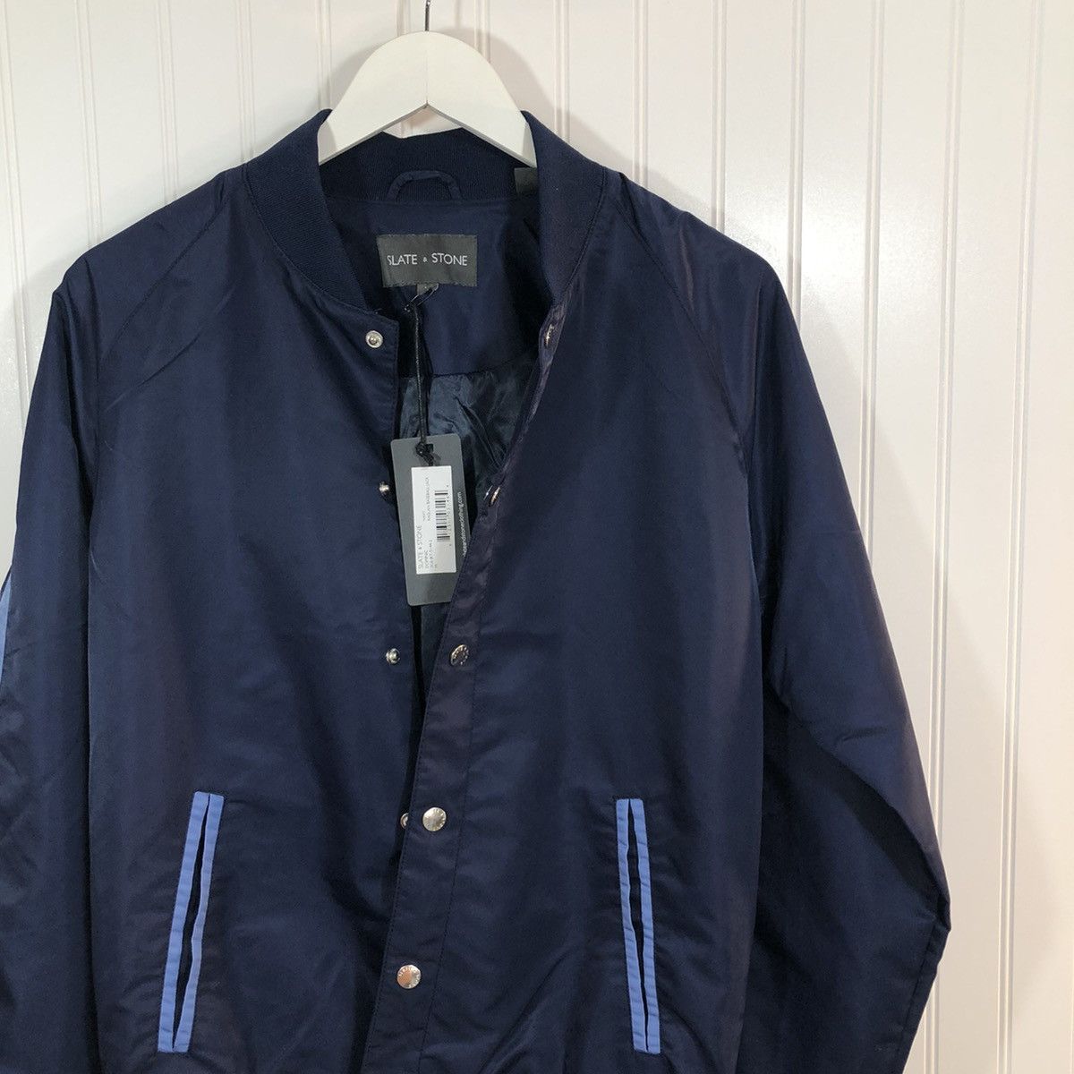 Slate & Stone Slate & Stone Navy Raglan Baseball Jacket Size US M / EU 48-50 / 2 - 8 Thumbnail