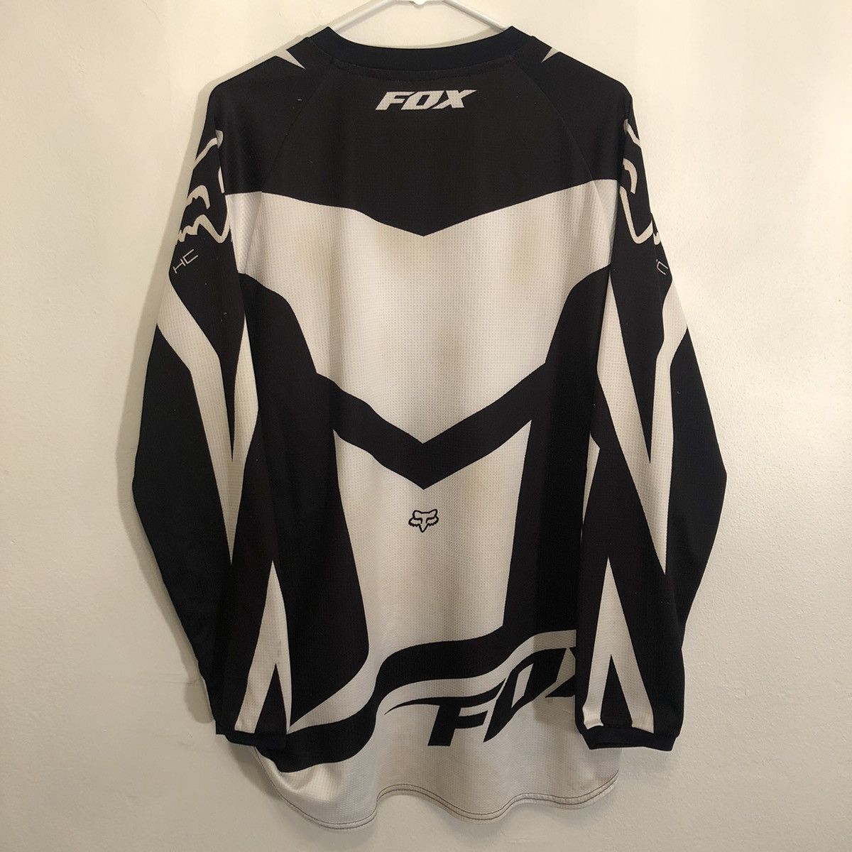 Vintage Vintage Fox Racing Motocross Jersey Black White Size XL | Grailed