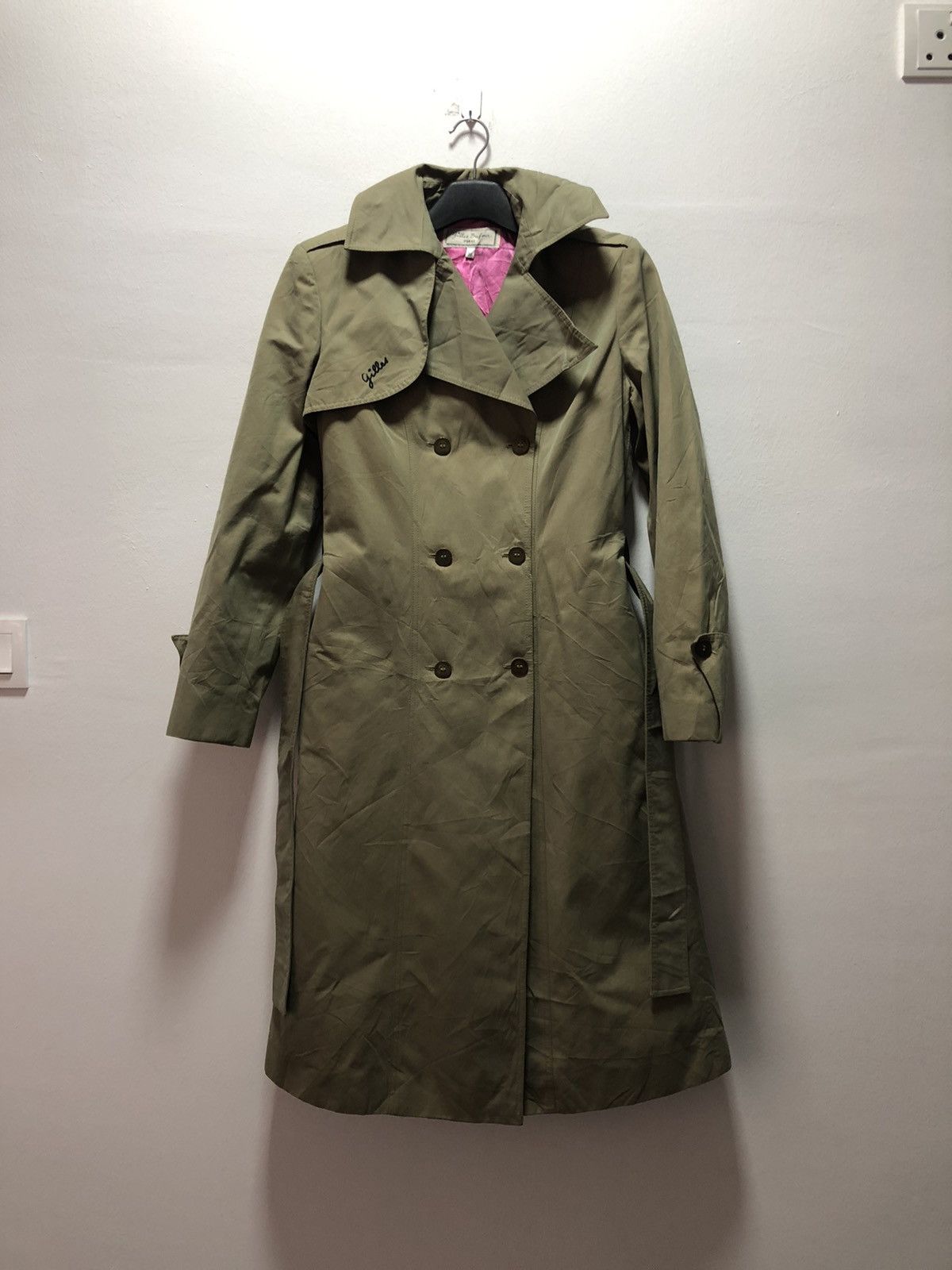 Karl Lagerfeld Vintage GILLES DUFOUR Paris Long Coat Italy Made  