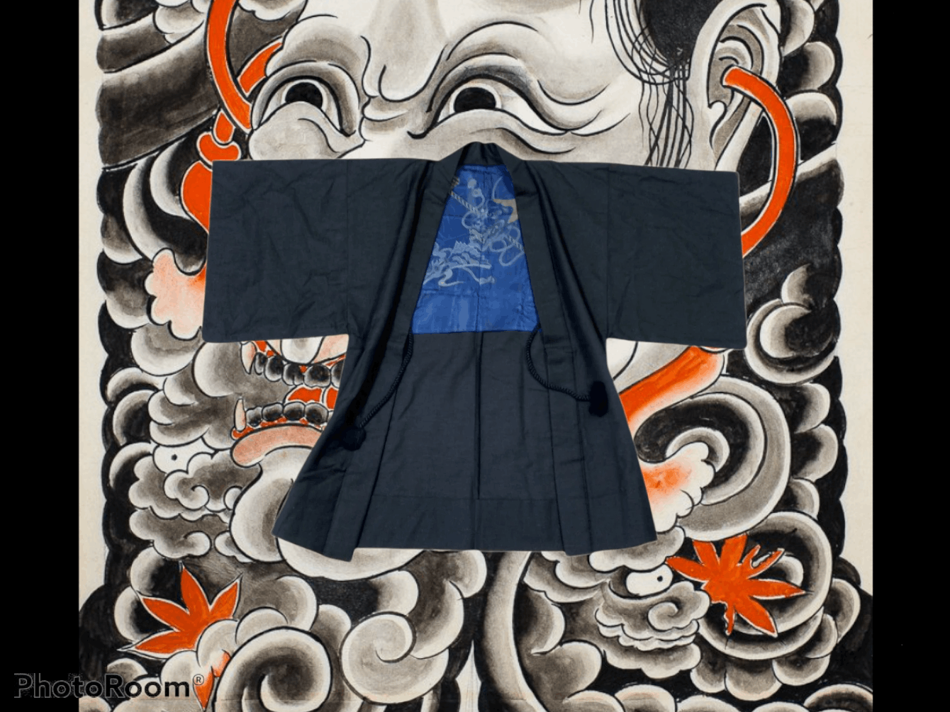 1950s Kimono with Painted Devils & Faces main image 0