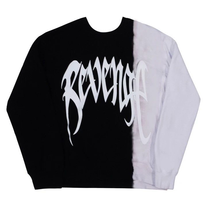 Revenge Revenge Dipped Logo Black White Crewneck Sweatshirt XLarge Grailed