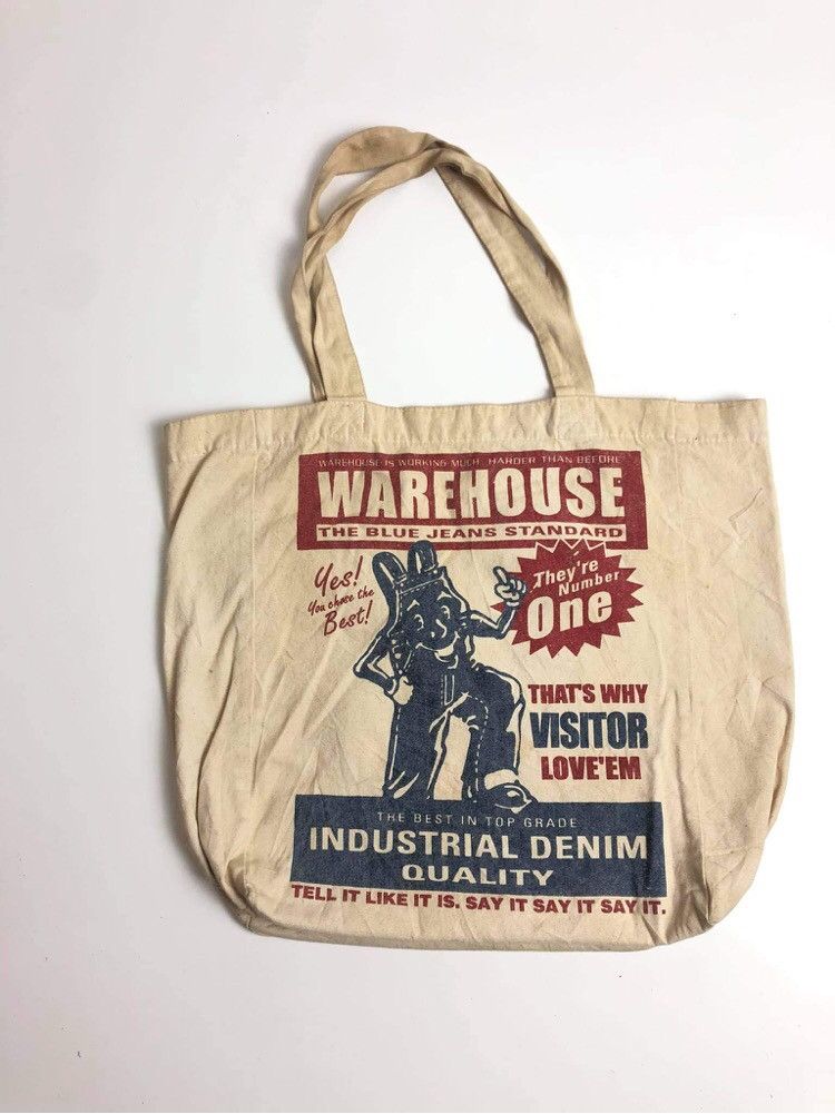 Vintage Japanese Warehouse Style Tote Bag