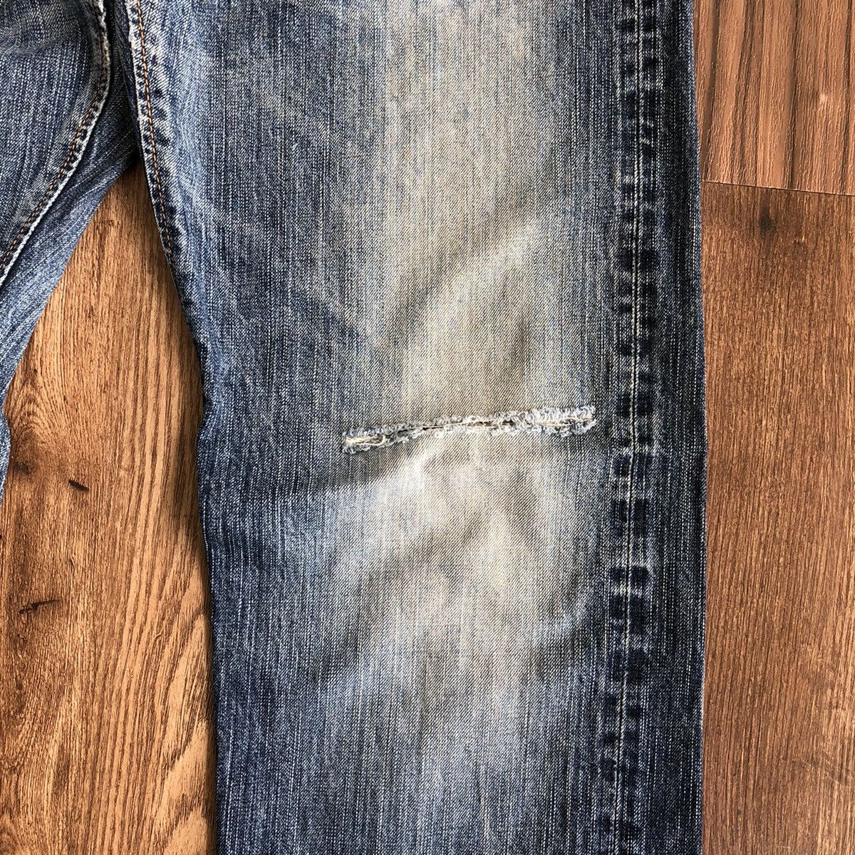 Edwin Vintage Edwin 505zx Selvedge Distressed Denim Jeans Size US 33 - 4 Thumbnail