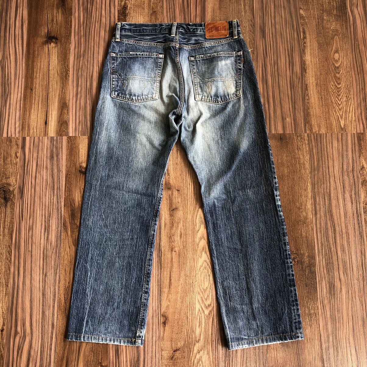 Edwin Vintage Edwin 505zx Selvedge Distressed Denim Jeans Size US 33 - 8 Thumbnail
