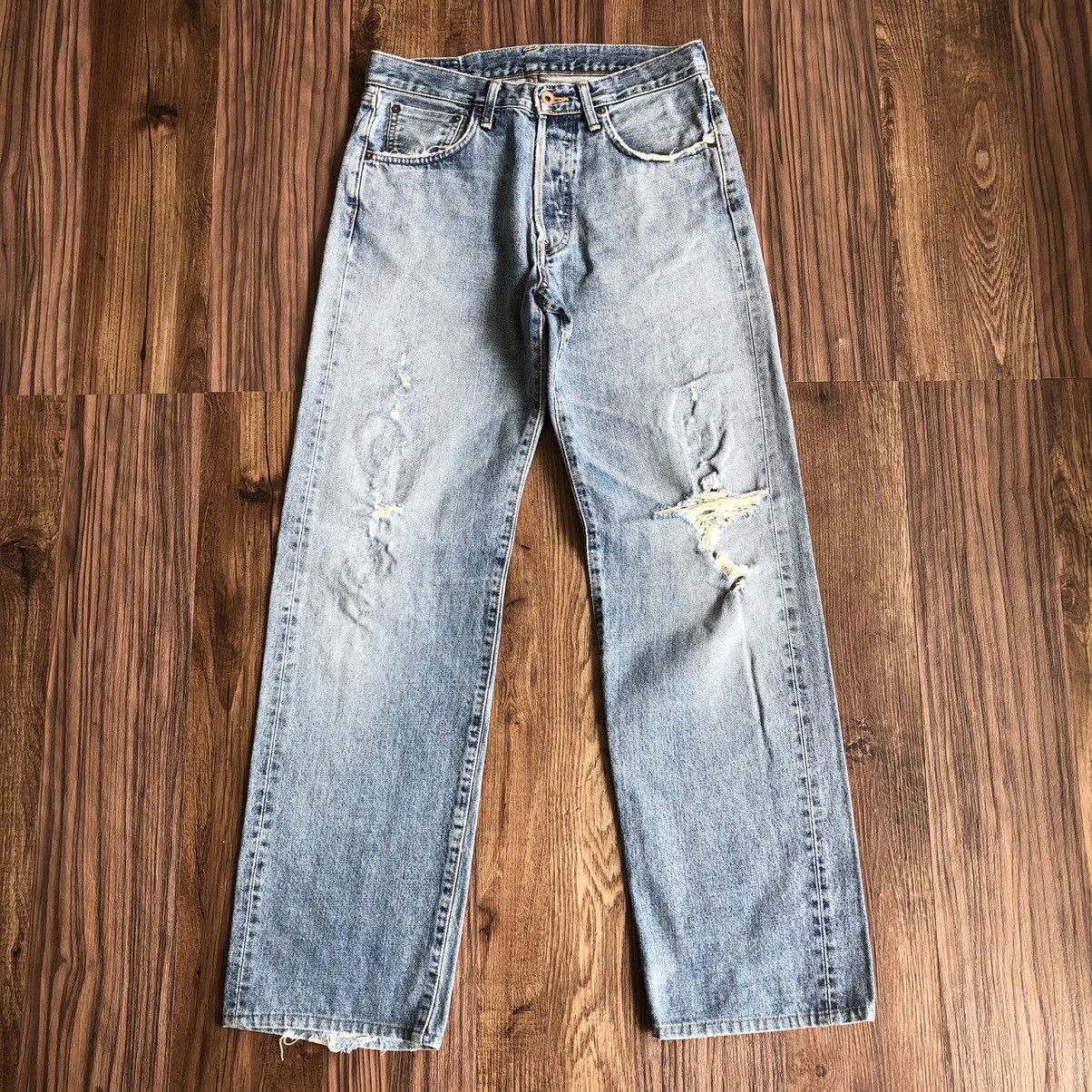 Edwin Vintage Edwin 505x Selvedge Distressed Denim Jeans Size US 31 - 2 Thumbnail