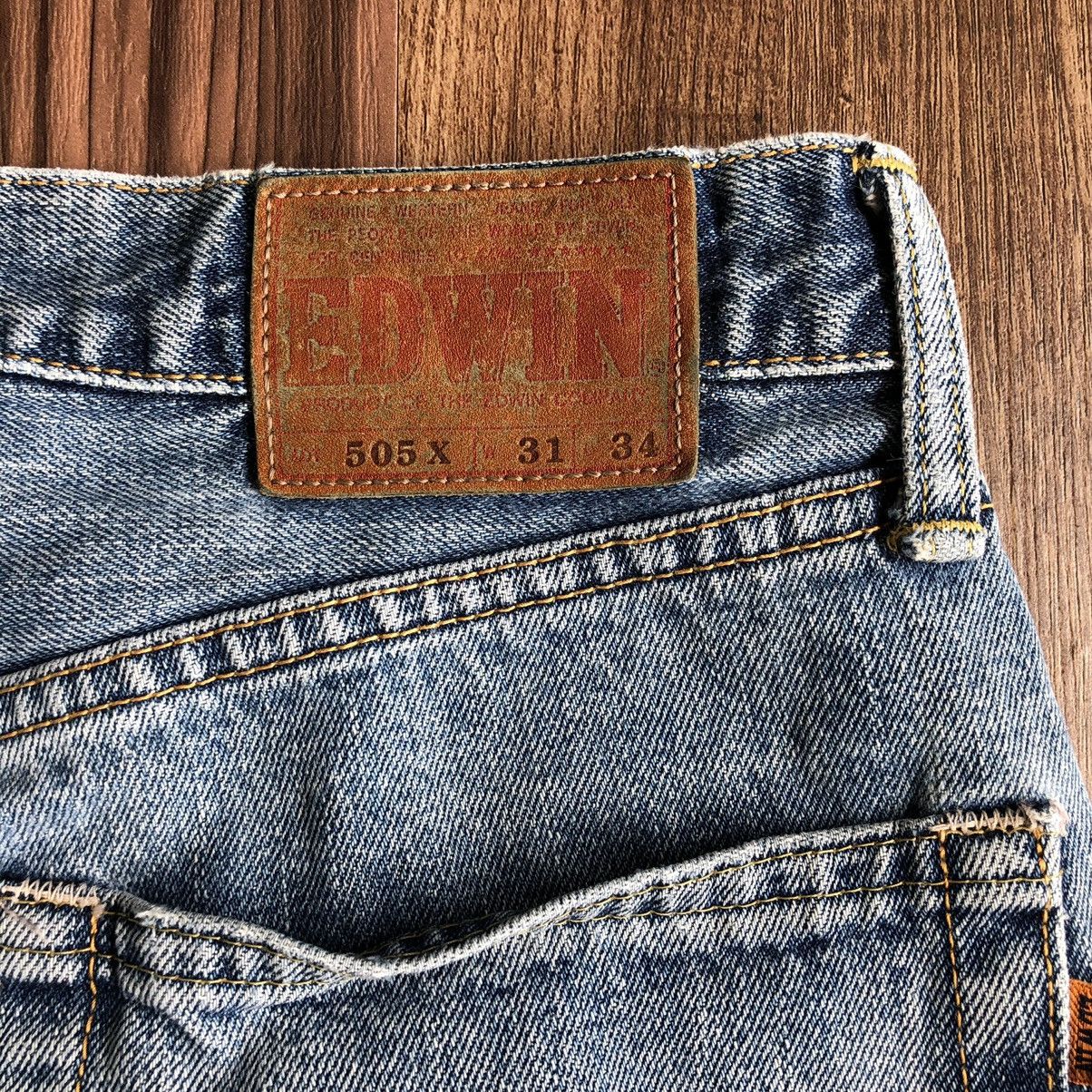 Edwin Vintage Edwin 505x Selvedge Distressed Denim Jeans Size US 31 - 10 Thumbnail
