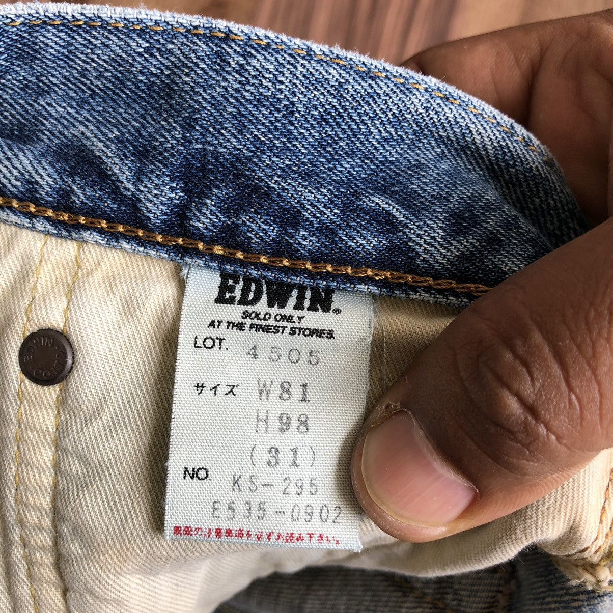 Edwin Vintage Edwin 505x Selvedge Distressed Denim Jeans Size US 31 - 6 Thumbnail