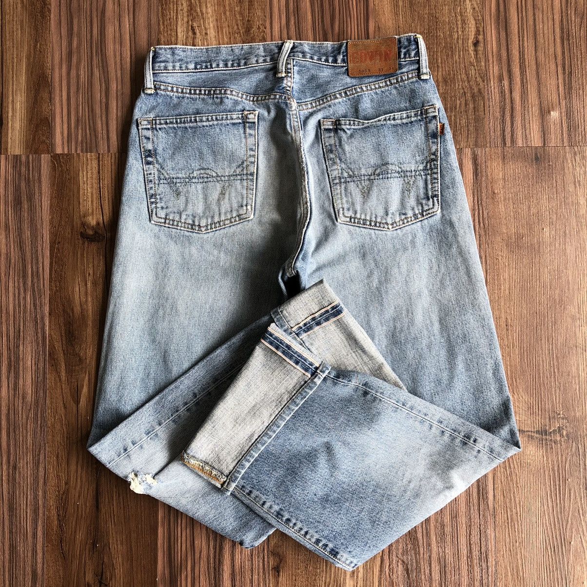 Edwin Vintage Edwin 505x Selvedge Distressed Denim Jeans Size US 31 - 11 Thumbnail