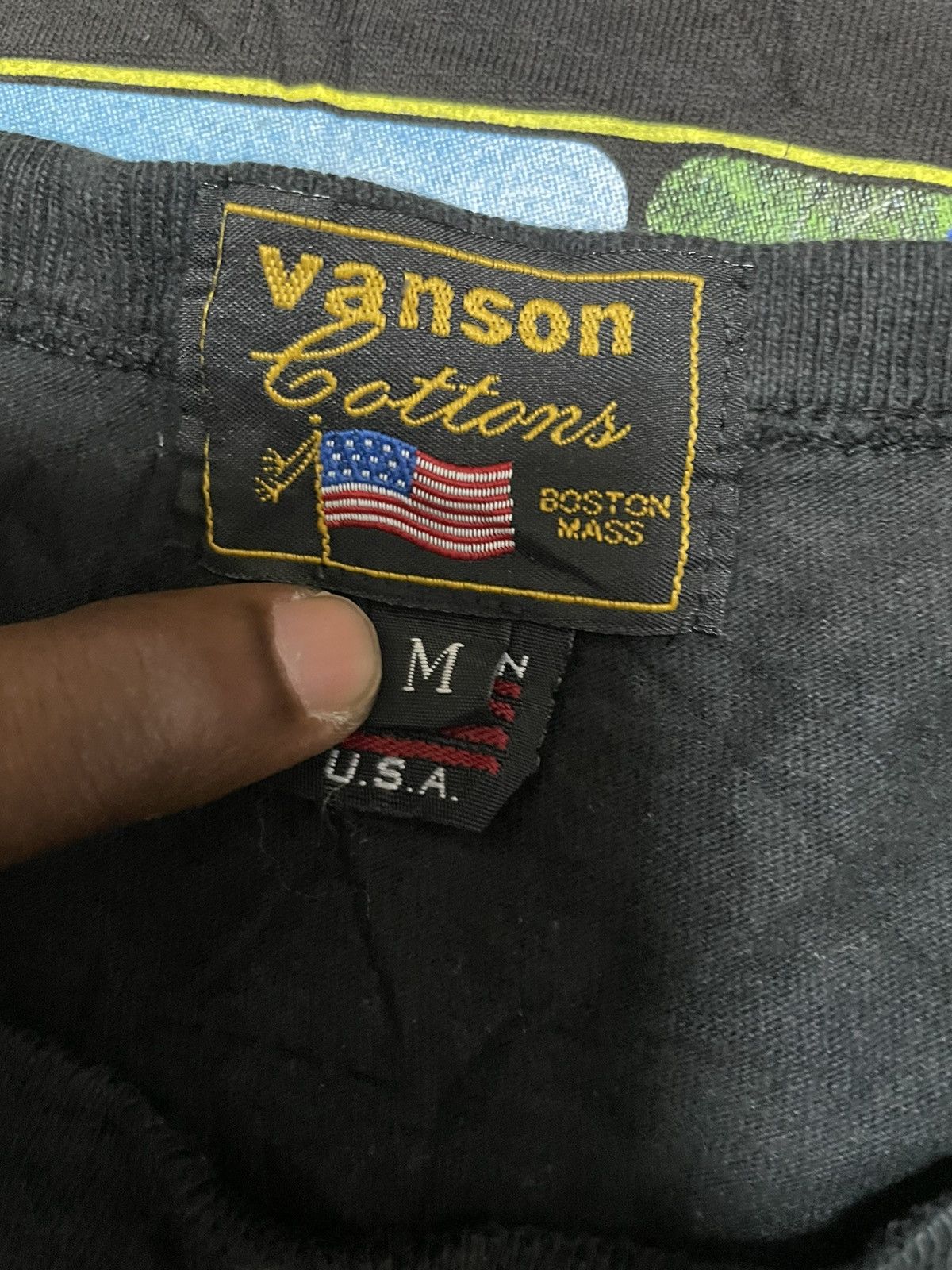 Japanese Brand × Vintage Vanson Leathers motorcycle T shirt skull overprint Size US M / EU 48-50 / 2 - 5 Thumbnail