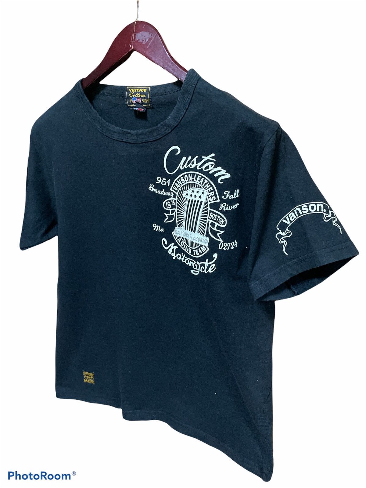 Japanese Brand × Vintage Vanson Leathers motorcycle T shirt skull overprint Size US M / EU 48-50 / 2 - 3 Thumbnail