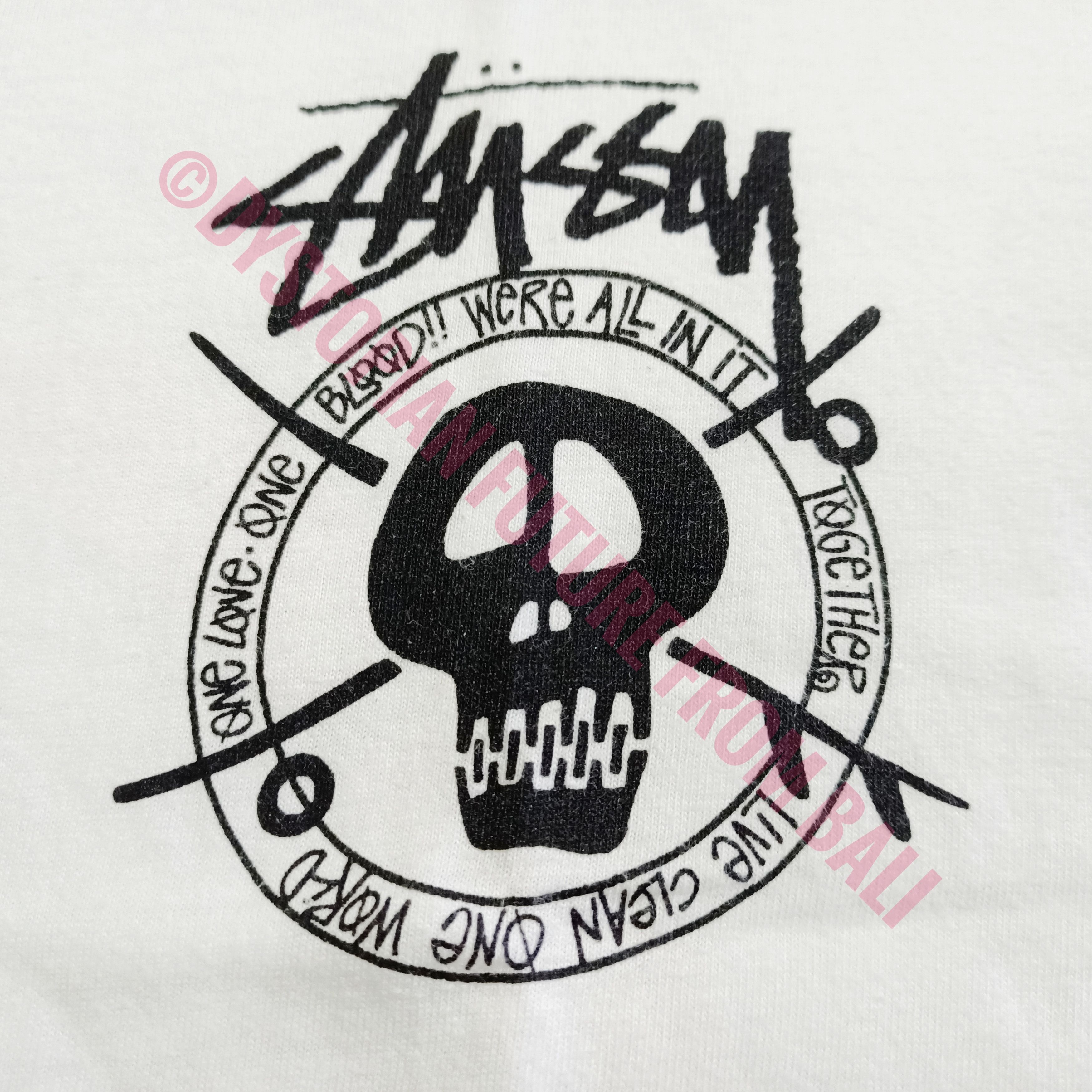Vintage Stussy - Skull Surf Skate T-shirt