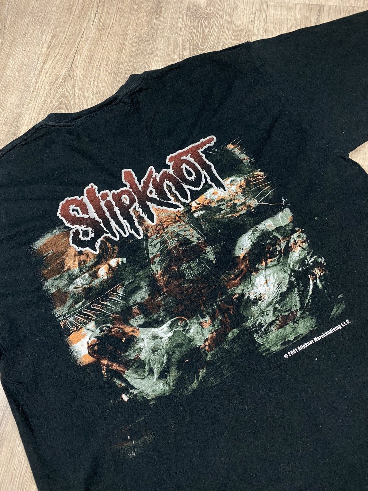 Slipknot × Vintage Men’s Vintage Slipknot 2001 T-shirt Made In Spain size XL Size US XL / EU 56 / 4 - 4 Thumbnail