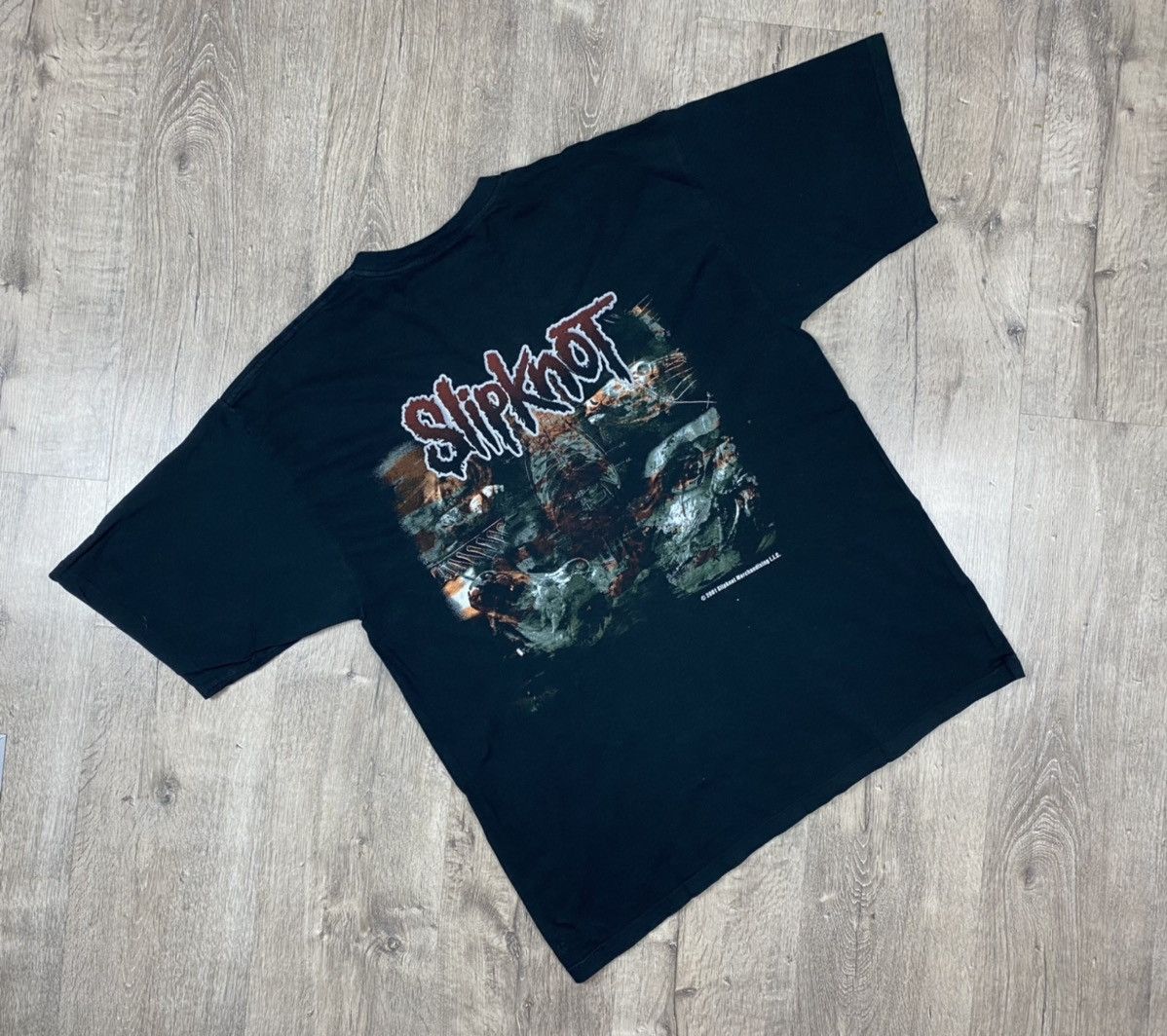 Slipknot × Vintage Men’s Vintage Slipknot 2001 T-shirt Made In Spain size XL Size US XL / EU 56 / 4 - 1 Thumbnail