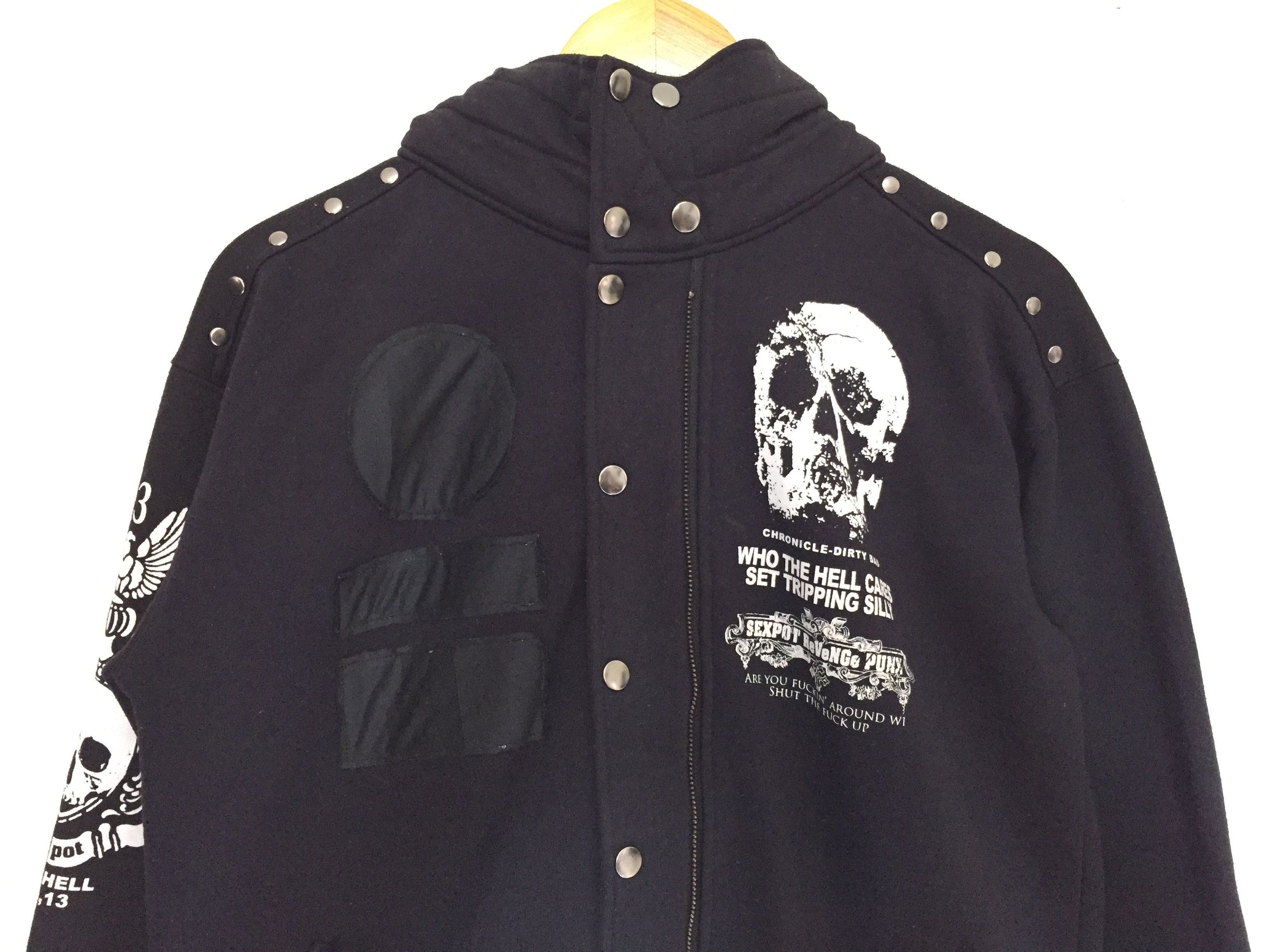 Japanese Brand Sex pot revenge Punk rabbit skull zipper hoodie Size US M / EU 48-50 / 2 - 3 Thumbnail