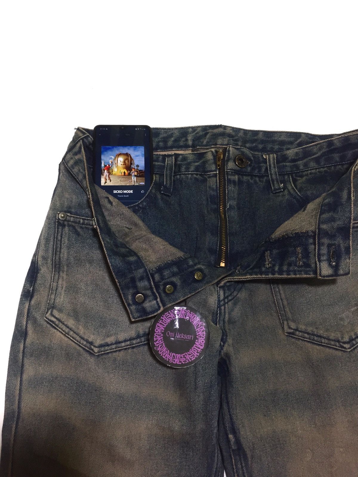 Japanese Brand 💢LAST DROP💢 PPFM DOUBLE WAIST FLY BUTTONS BOOTCUT DENIM Size US 30 / EU 46 - 11 Thumbnail