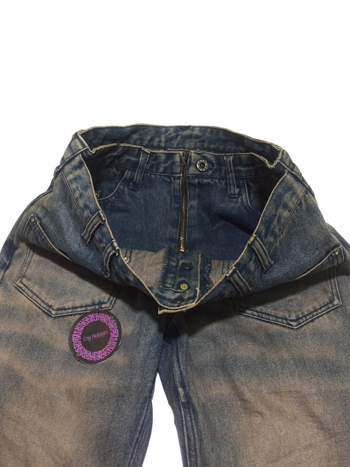 Japanese Brand 💢LAST DROP💢 PPFM DOUBLE WAIST FLY BUTTONS BOOTCUT DENIM Size US 30 / EU 46 - 10 Thumbnail