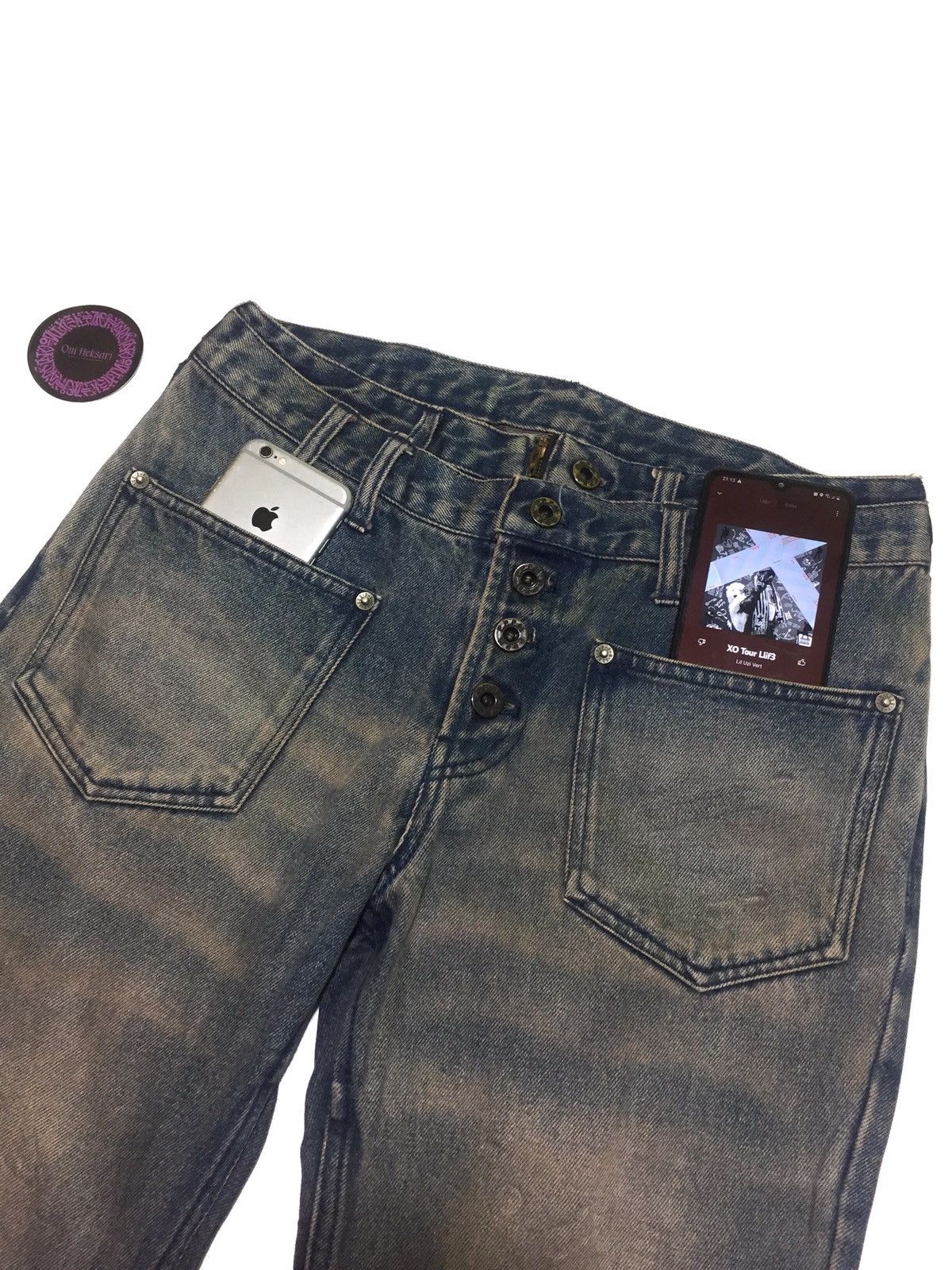 Japanese Brand 💢LAST DROP💢 PPFM DOUBLE WAIST FLY BUTTONS BOOTCUT DENIM Size US 30 / EU 46 - 9 Thumbnail